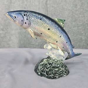 Beswick England Figurine Atlantic Salmon 1233 By Arthur Gredington 1952-70 FLAW!